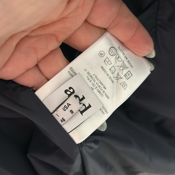 Add Navy Down Pillow Hood Belted Coat - Picture 13 of 16